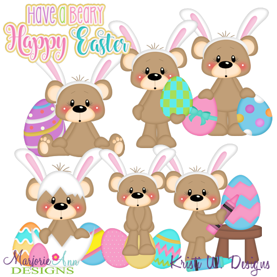 Franklin-Beary Happy Easter SVG Cutting Files Includes Clipart - Click Image to Close